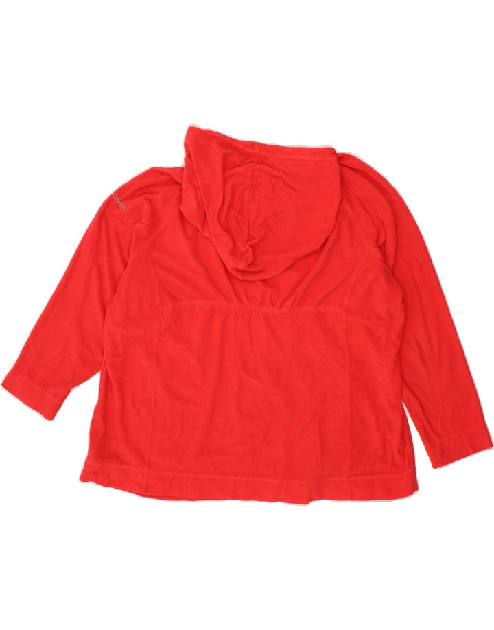 COLUMBIA Womens Hoodie Jumper UK 20 2XL Red Polyester Vintage Columbia and Second-Hand Columbia from Messina Hembry 