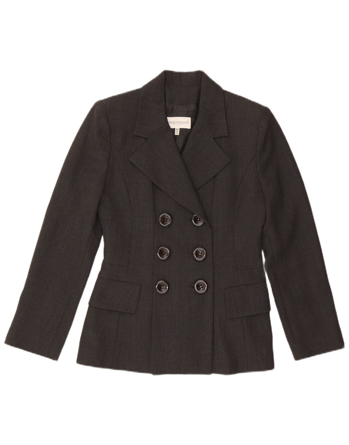 SPORTSTAFF Zweireihiger Damen-Blazer IT 44 aus mittelgrauer Wolle