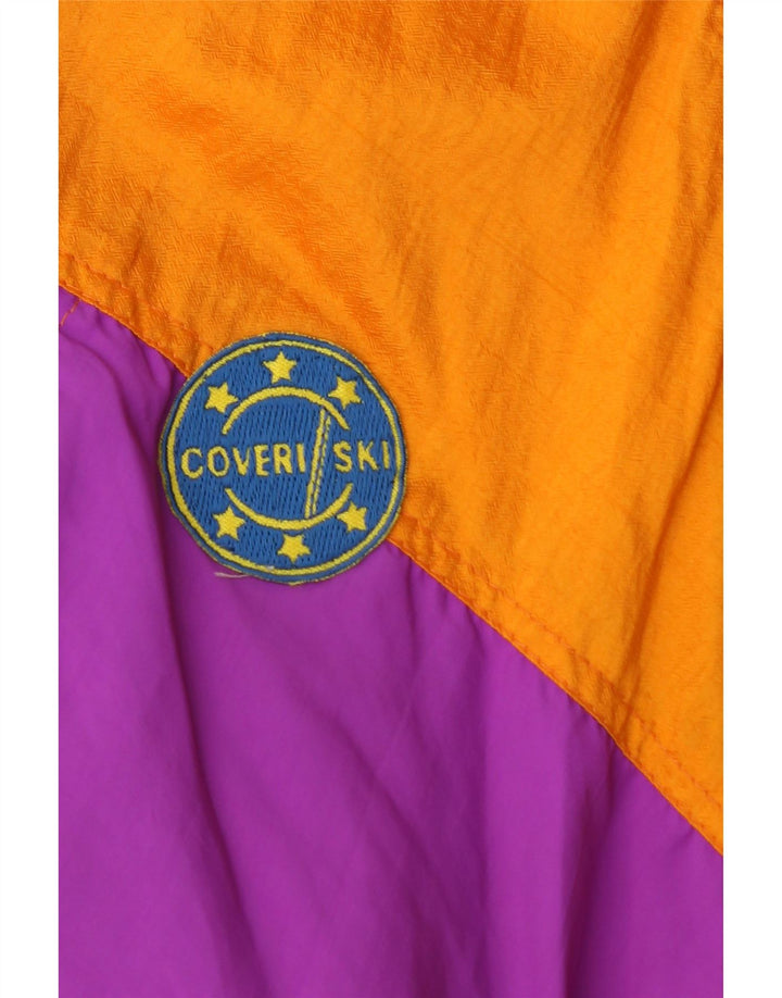 Coveri Herren-Ski-Overall, groß, Orange, Farbblock