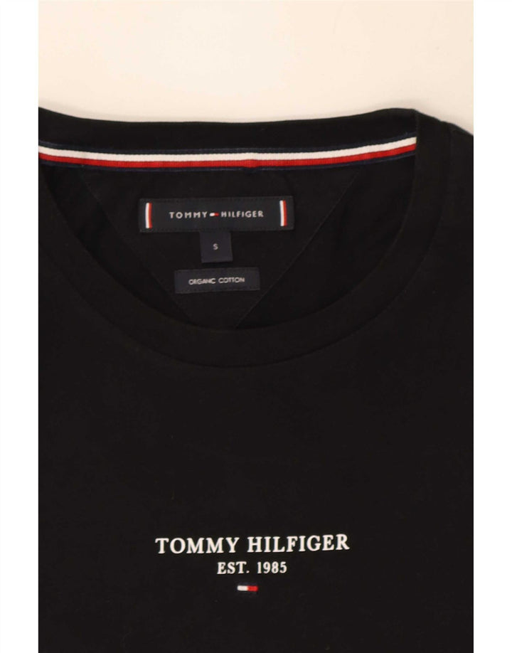 Tommy Hilfiger Herren T-Shirt Top Small Schwarz Baumwolle