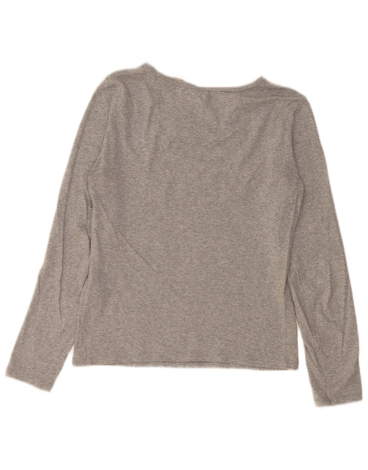 Levi's Damen Top Langarm UK 10 Small Graue Baumwolle