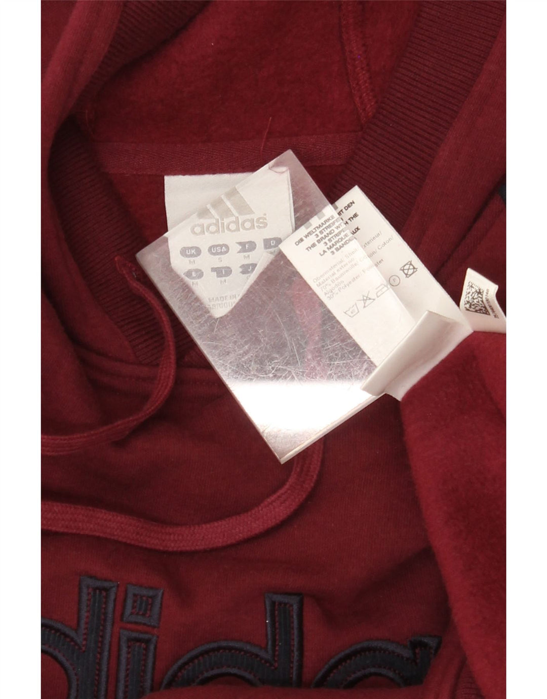 ADIDAS Herren Grafik-Hoodie-Pullover aus mittlerer kastanienbrauner Baumwolle