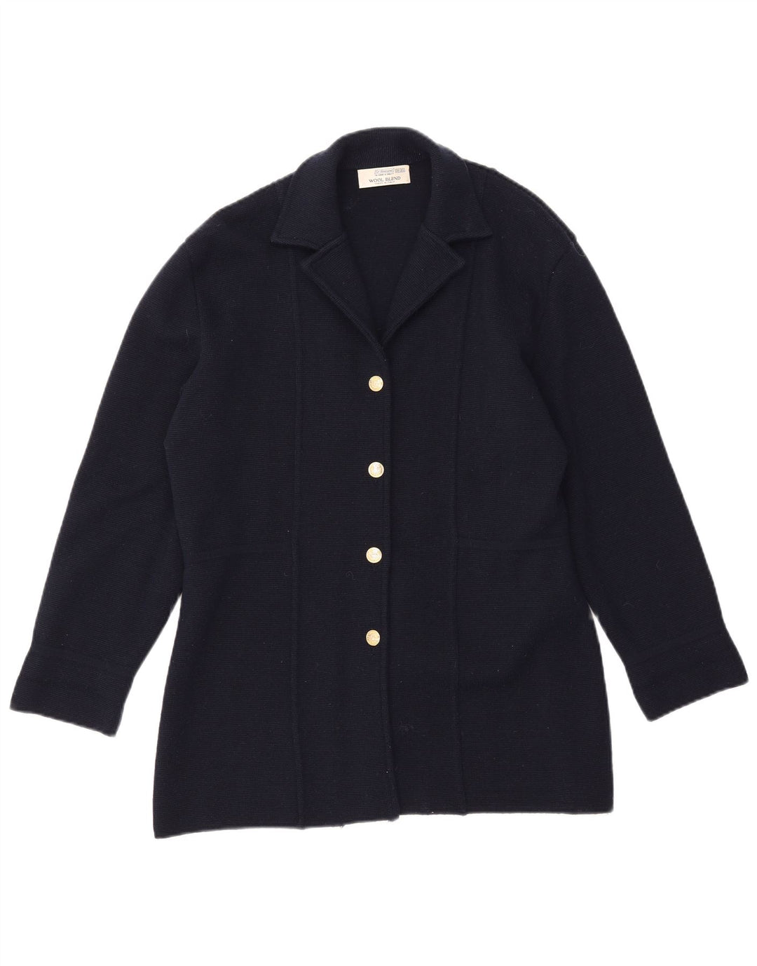 ST. BERNARD Damen 4-Knopf-Blazerjacke UK 18/20 XL Marineblaue Wolle