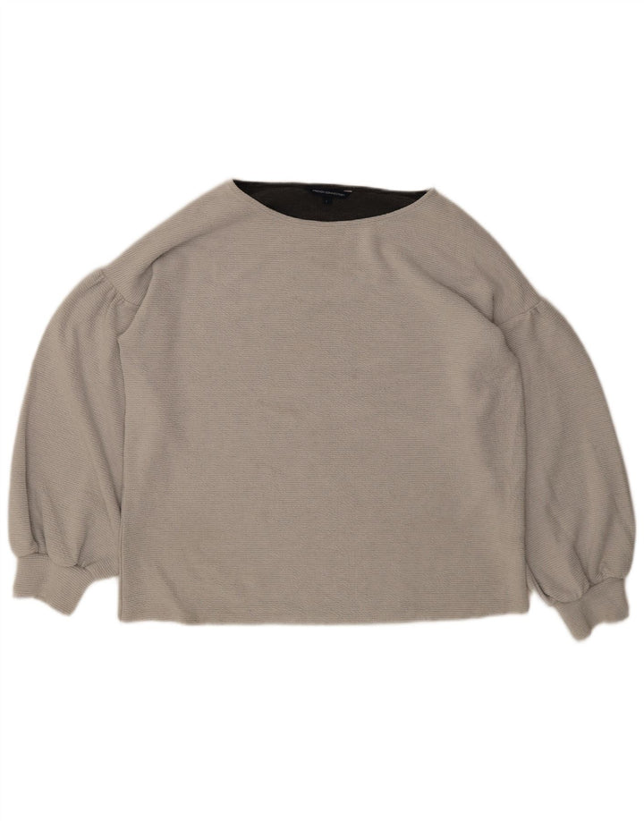 French Connection Damen-Pullover mit U-Boot-Ausschnitt, Gr. 16, Grau
