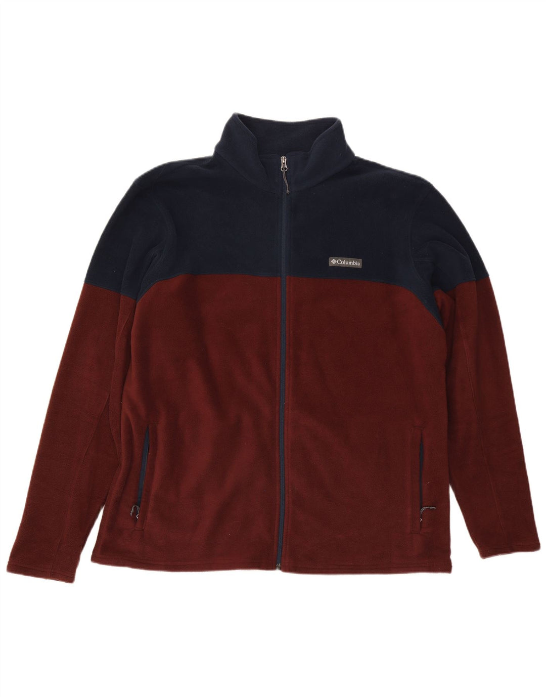 Columbia Herren Fleecejacke UK 44 2XL Maroon Colourblock Polyester