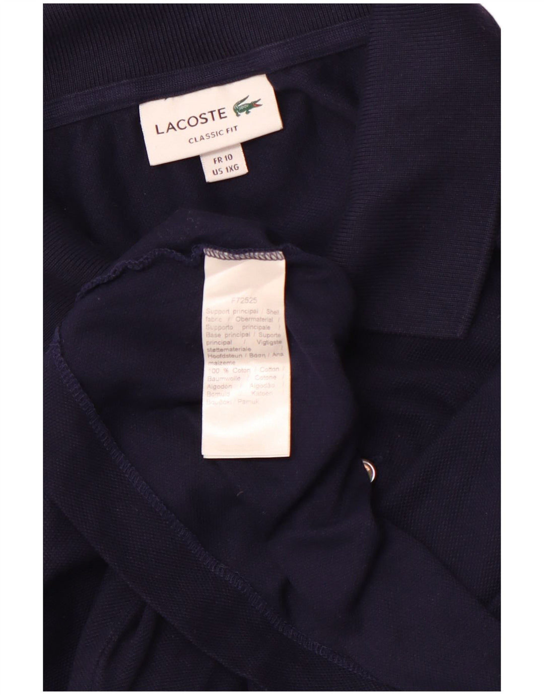 LACOSTE Herren-Poloshirt mit klassischer Passform, Größe 10 5XL, marineblaue Baumwolle