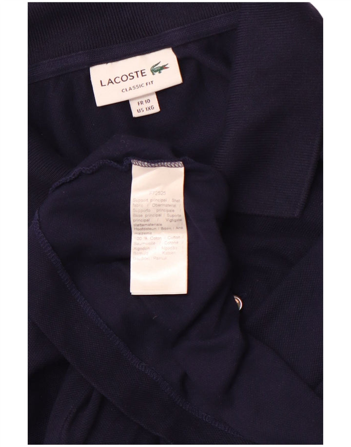 LACOSTE Herren-Poloshirt mit klassischer Passform, Größe 10 5XL, marineblaue Baumwolle