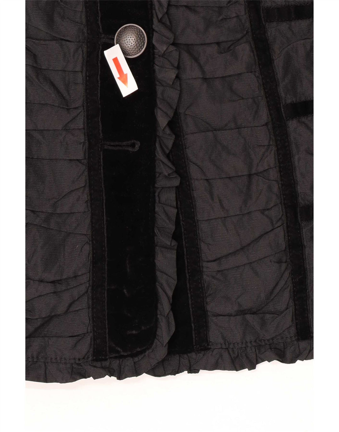 Vintage Damen 4-Knopf-Blazerjacke UK 14 Mittelschwarzer Farbblock