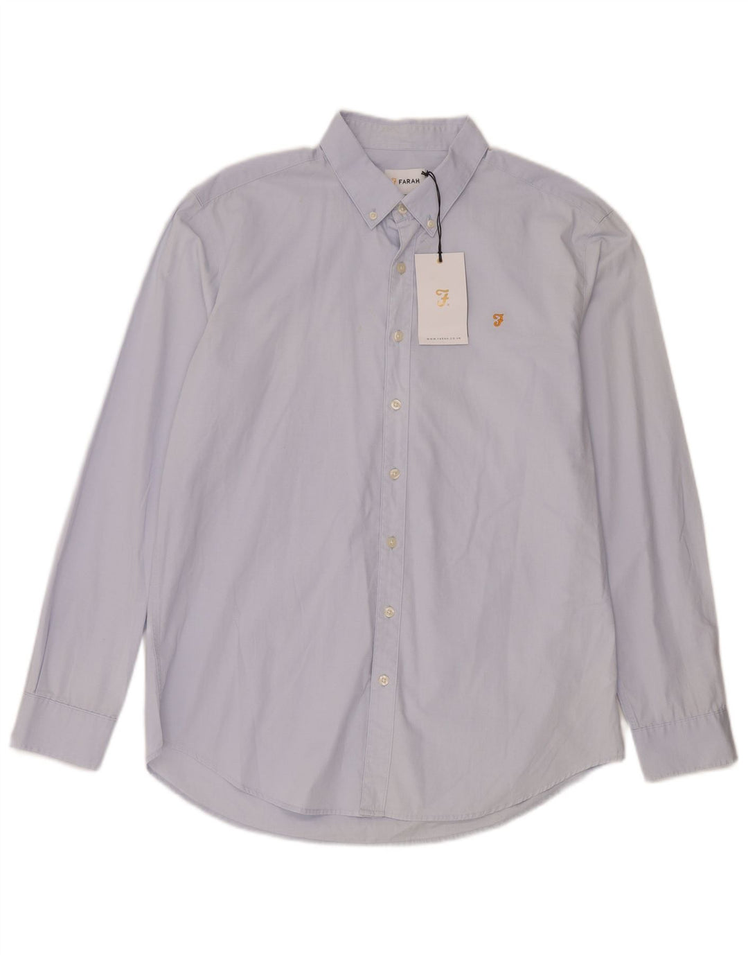 Farah Herren-Hemd mit lässiger Passform, XL, blau kariert, Baumwolle