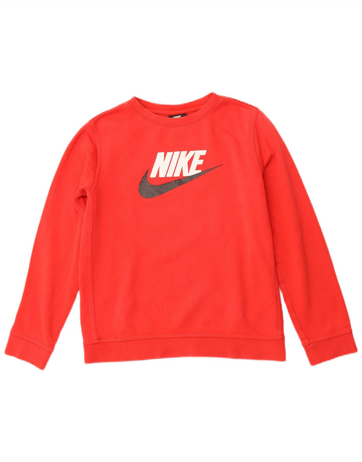 NIKE Jungen-Sweatshirt mit Grafik, 13–14 Jahre, XL, rote Baumwolle