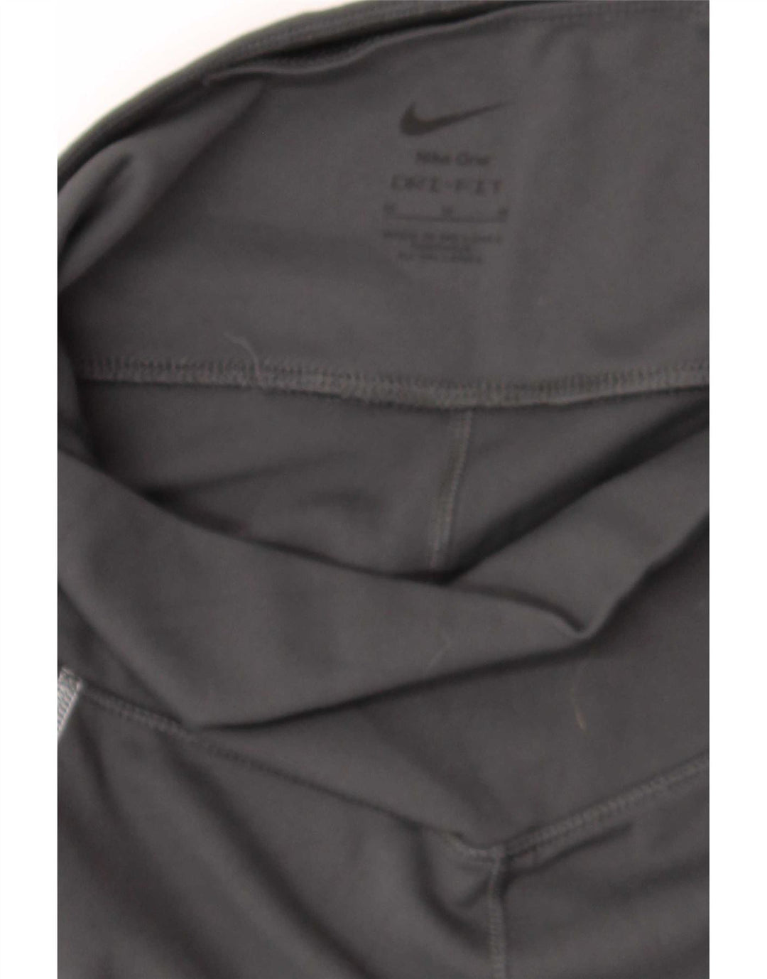Nike Damen Dri Fit Crop Leggings UK 12 Medium Schwarz Polyester