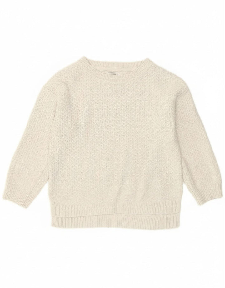 Fat Face Damen-Pullover mit U-Boot-Ausschnitt, Gr. 8, Größe S, weiße Viskose