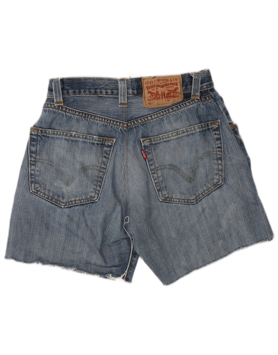 Levi's Damen 501 Denim Shorts W32 Große blaue Baumwolle