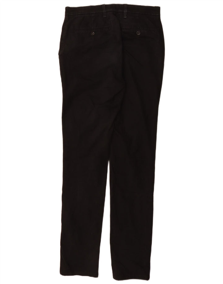 Marks & Spencer Slim Chino-Hose für Herren, W30 L35, schwarze Baumwolle