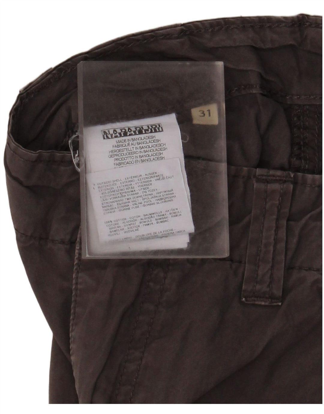 Napapijri Herren Cargoshorts W31 mittelgraue Baumwolle