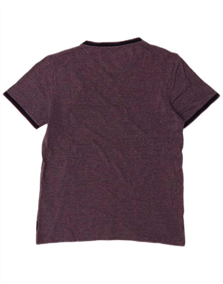 Ted Baker Herren T-Shirt Top Größe 3 Medium Lila Baumwolle