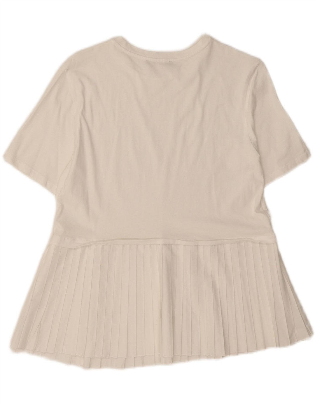 ZARA Womens Peplum Blouse Top UK 14 Large White Vintage Zara and Second-Hand Zara from Messina Hembry 