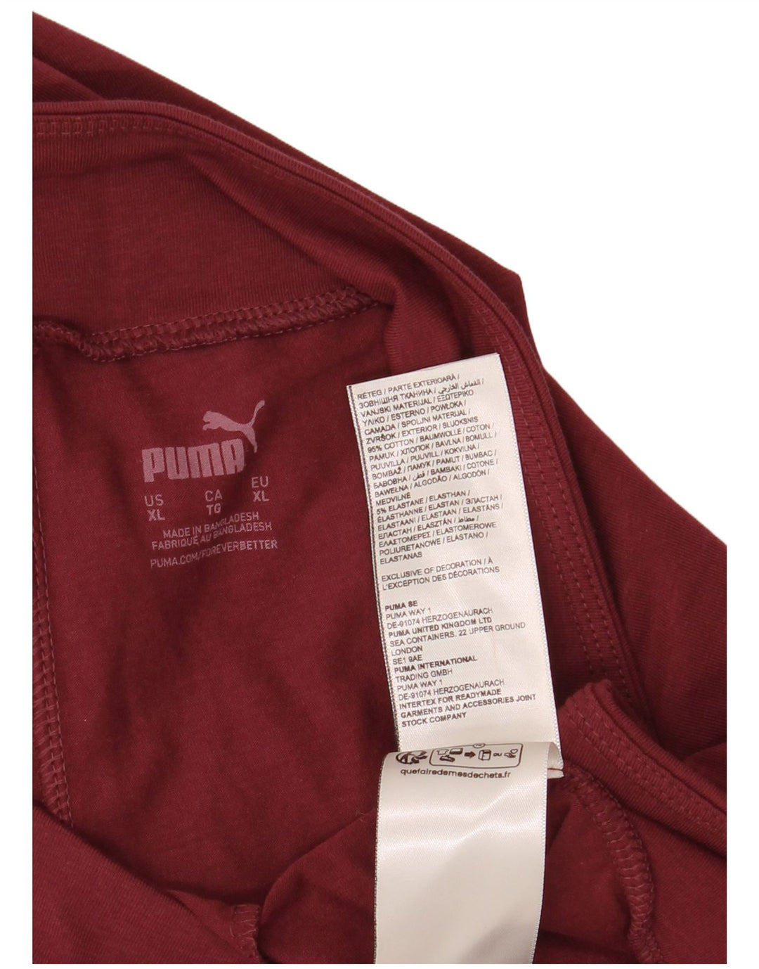 PUMA Damen Graphic Leggings UK 18 XL Burgund Baumwolle