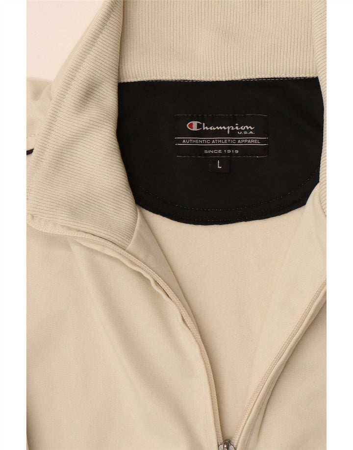 Champion Herren-Trainingsanzug-Oberteil, Jacke, Größe L, Beige