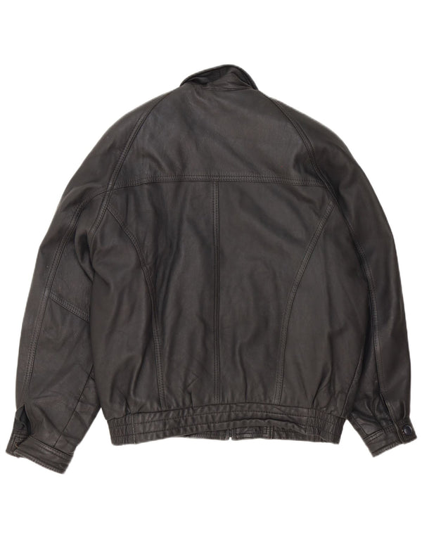 Fatigue Herren Lederjacke UK 40 Large Schwarz
