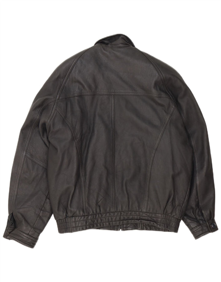 Fatigue Herren Lederjacke UK 40 Large Schwarz