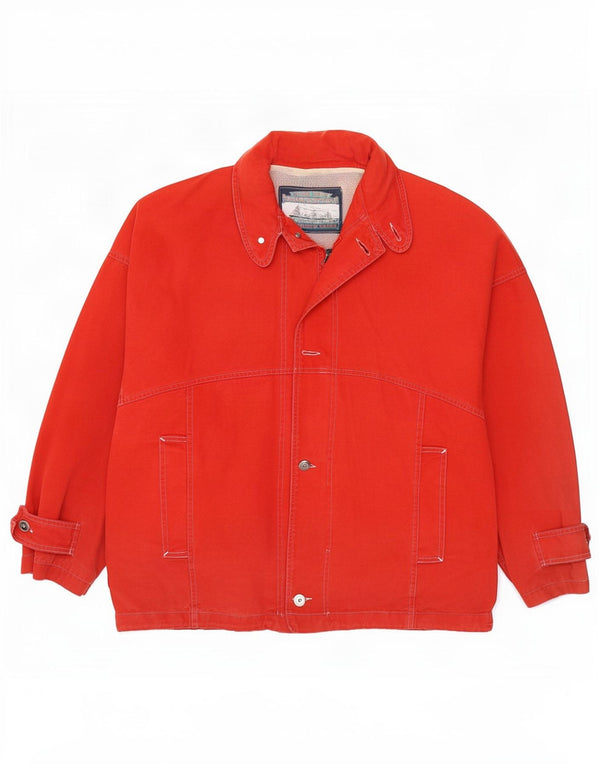Vintage Herren Yachting Bomberjacke UK 44 2XL Rot