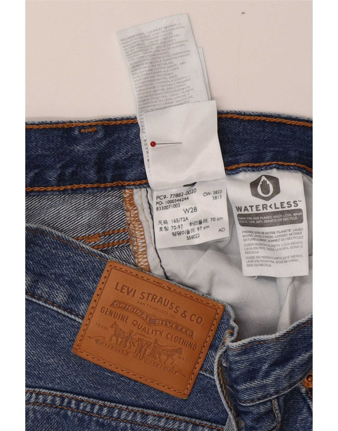 Levi's Damen Jeansrock W28 mittelblaue Baumwolle