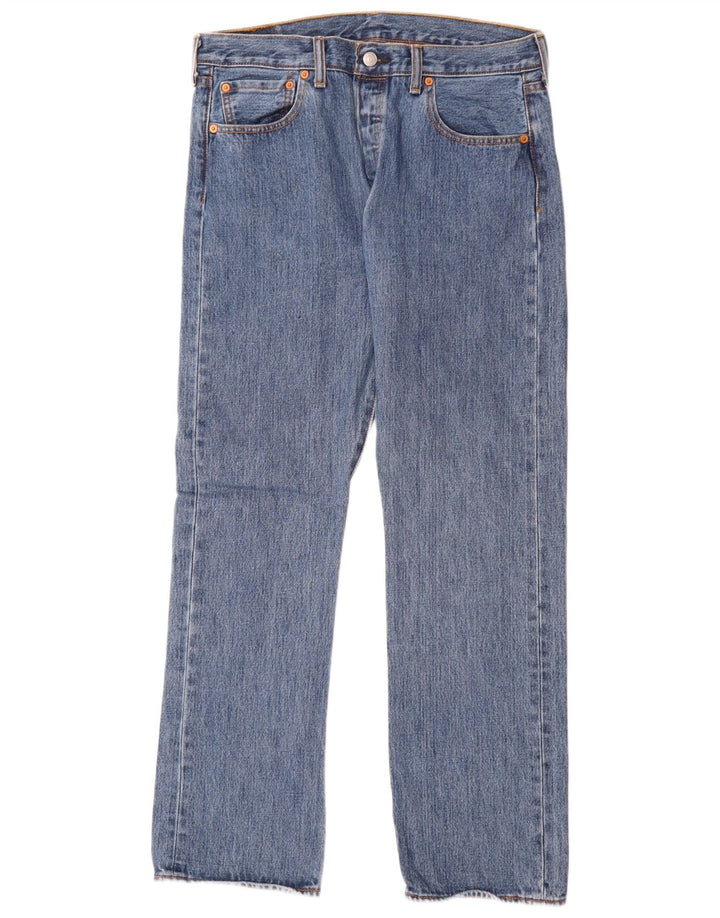 Levi's Herren 501 Straight Jeans W34 L32 Blaue Baumwolle