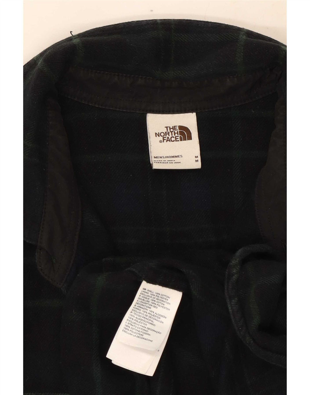 The North Face Herren-Flanellhemd, mittelblau, kariert, Baumwolle