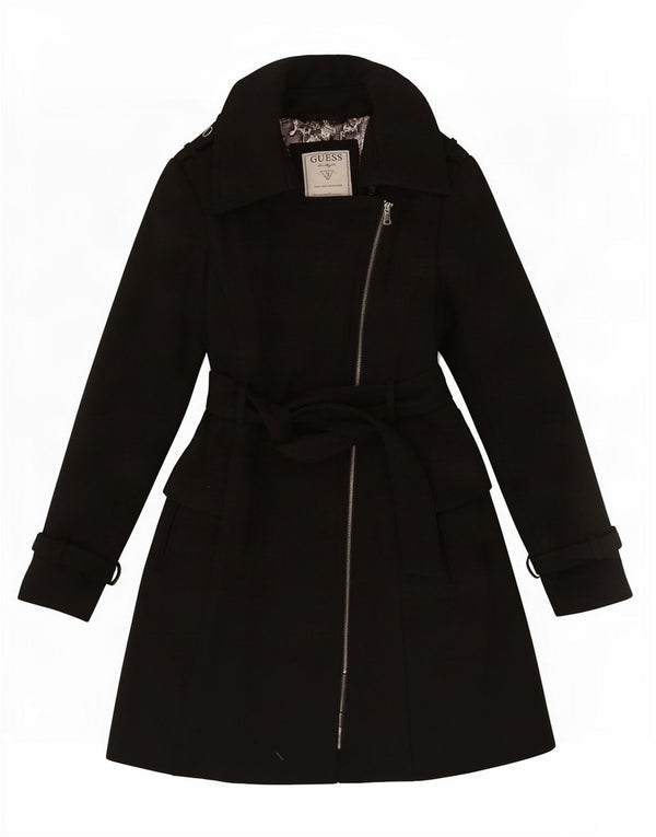 Guess Damen-Prinzessinnenmantel UK 12 Medium Black Wool Classic