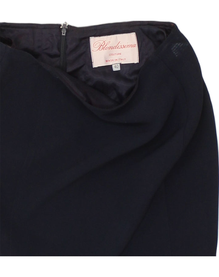 VINTAGE Womens Pencil Skirt IT 40 Small W26 Navy Blue | Vintage Vintage | Thrift | Second-Hand Vintage | Used Clothing | Messina Hembry 