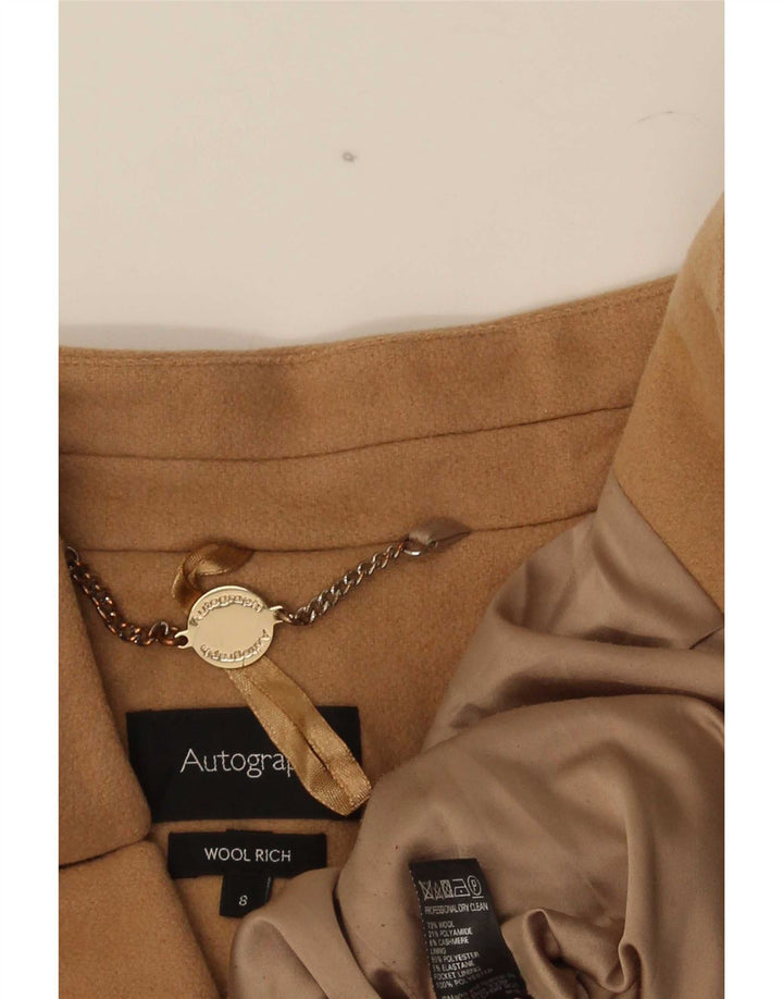 Marks & Spencer Womens Autograph Overcoat UK 8 Small Braune Wolle