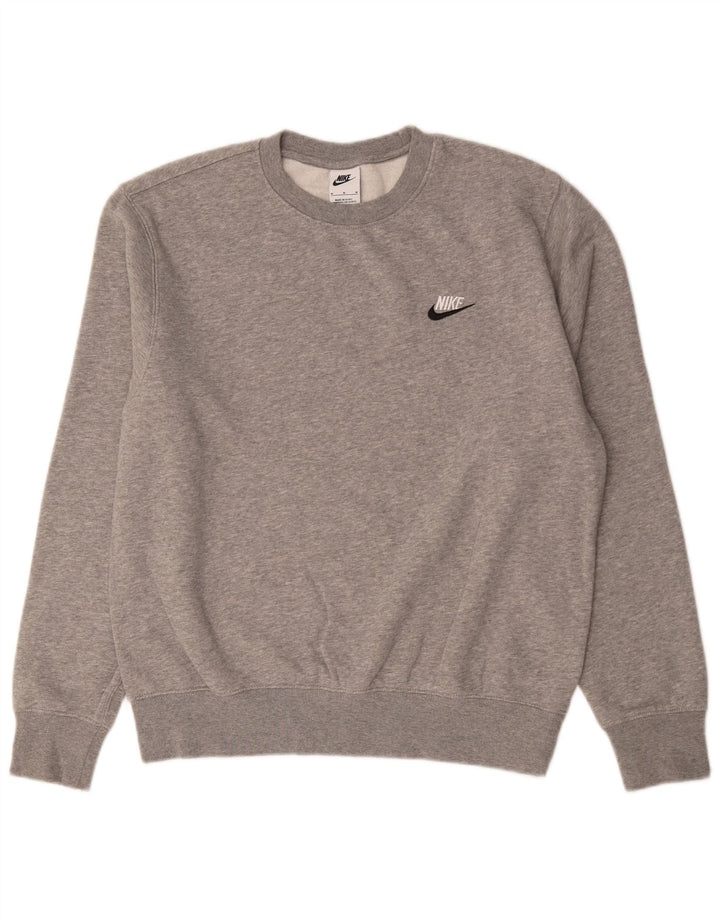 Nike Herren Sweatshirt Pullover Mittelgrau Gefleckte Baumwolle