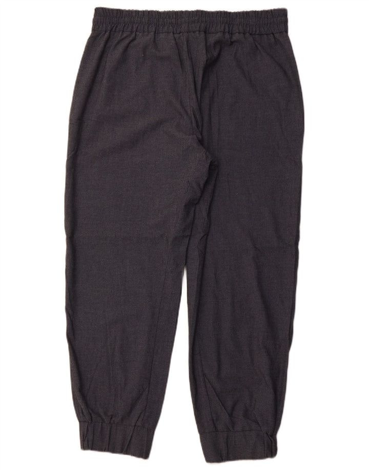 ZARA Damen Jogger Chinohose XL W32 L27 Grau Polyester