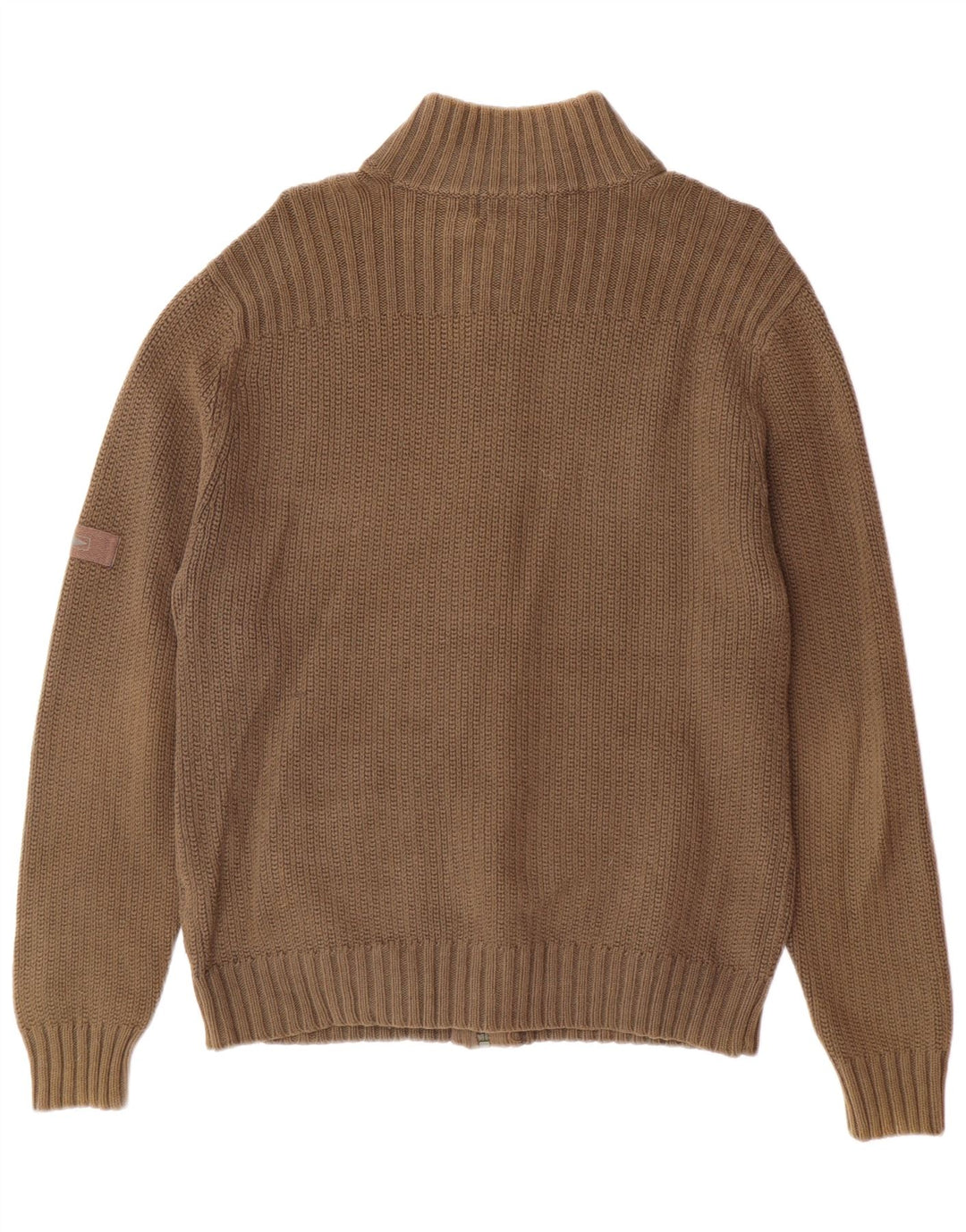 MARKS & SPENCER Herren-Cardigan-Pullover „Harbor“ in Blau aus mittlerer Khaki-Baumwolle