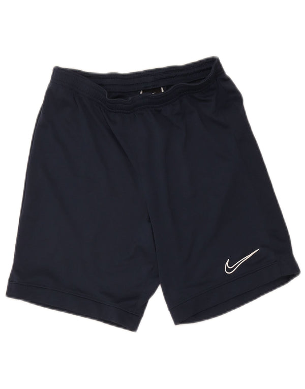 Nike Damen Dri Fit Sport Shorts UK 8 Small Marineblau Polyester
