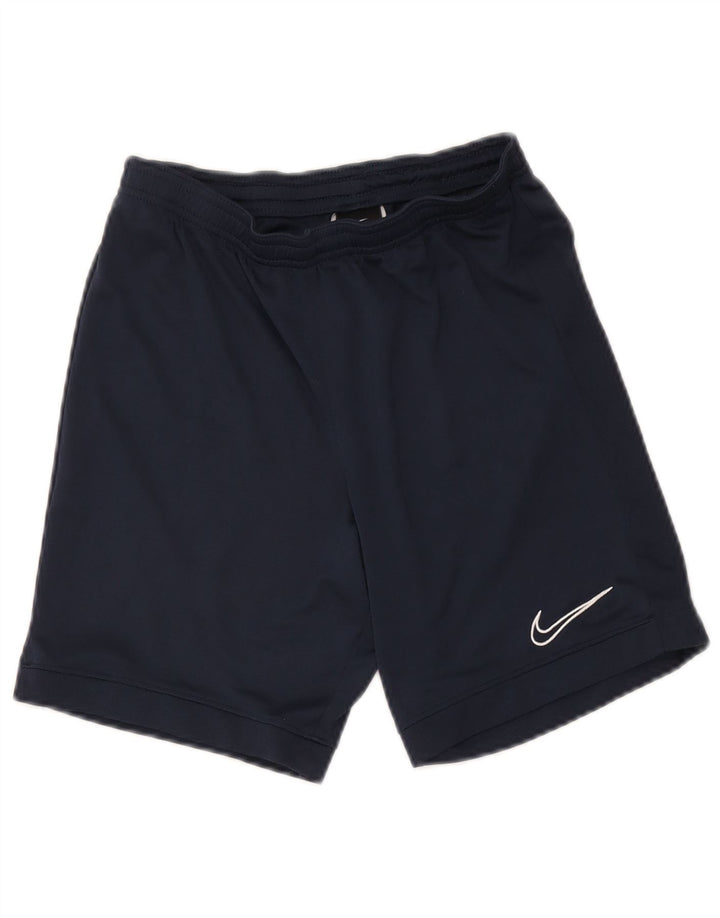 Nike Damen Dri Fit Sport Shorts UK 8 Small Marineblau Polyester