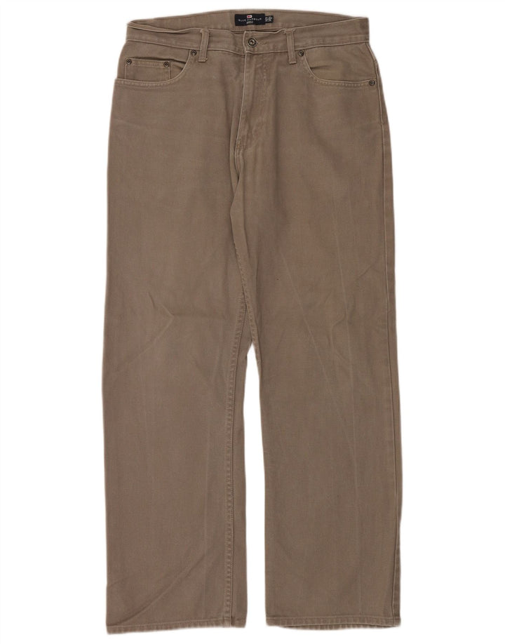 Marks & Spencer Herren Blue Harbor Straight Jeans W32 L29 Beige Baumwolle