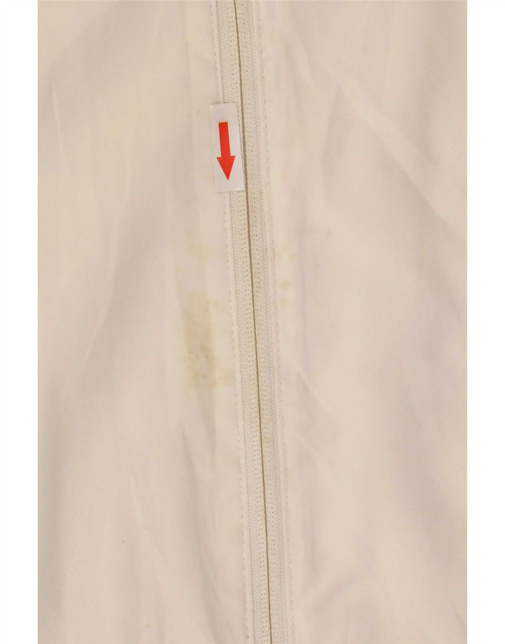 Puma Herren-Trainingsanzug-Top-Jacke, großes weißes Farbblock-Polyester