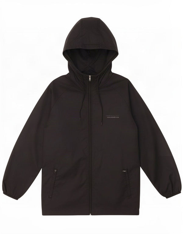 Champion Jungen-Regenjacke mit Kapuze, 13–14 Jahre, XL, Schwarz
