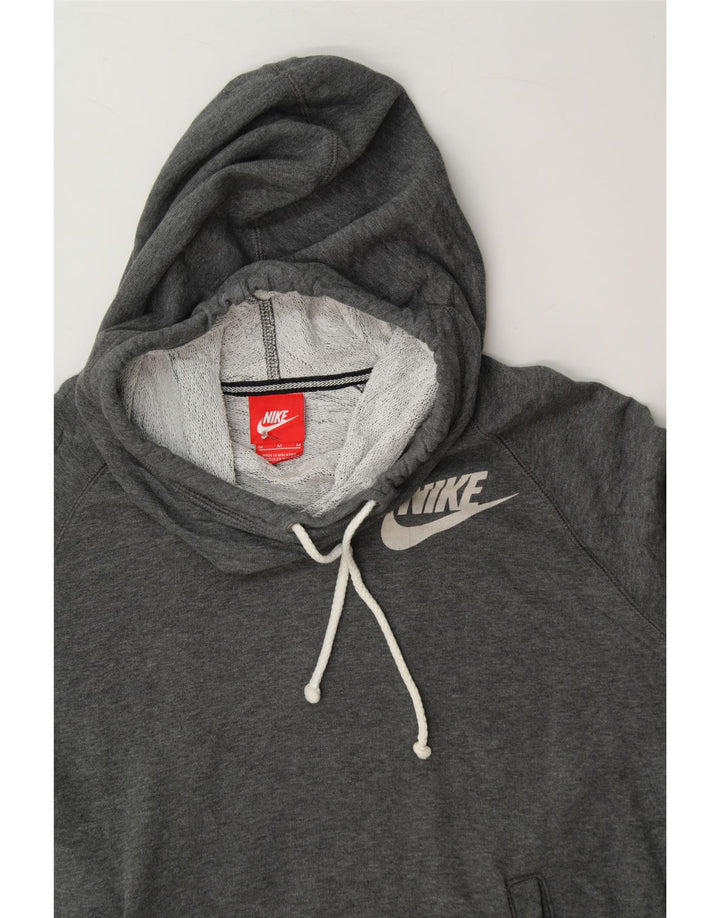NIKE Womens Hoodie Jumper UK 14 Medium Grey Cotton Vintage Nike and Second-Hand Nike from Messina Hembry 
