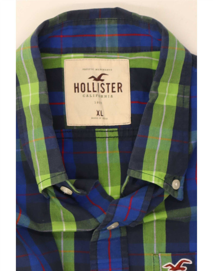 Hollister Herrenhemd XL Blau kariert