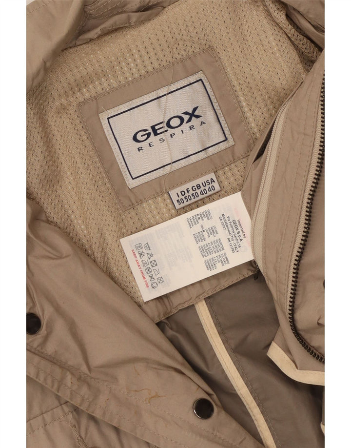 Geox Herren Respira Utility Jacke UK 40 Large Beige Baumwolle