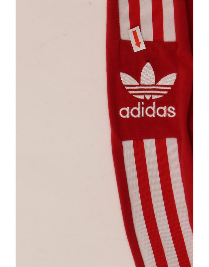 Adidas Damen Graphic Leggings UK 8 Small Rote Baumwolle