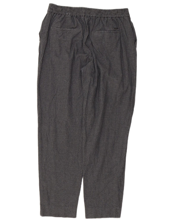 Massimo Dutti Damen Freizeithose EU 44 XL W34 L28 Grauer Hahnentritt