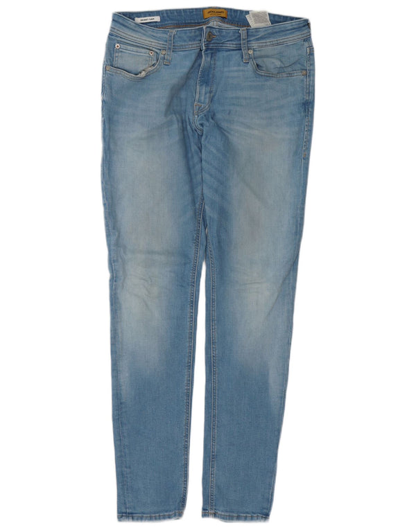 Jack & Jones Herren Liam Skinny Jeans W34 L32 Blaue Baumwolle