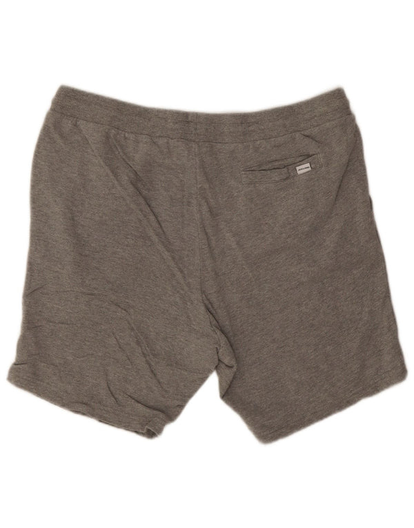 Jack & Jones Herren Sportshorts 2XL Grau gefleckte Baumwolle