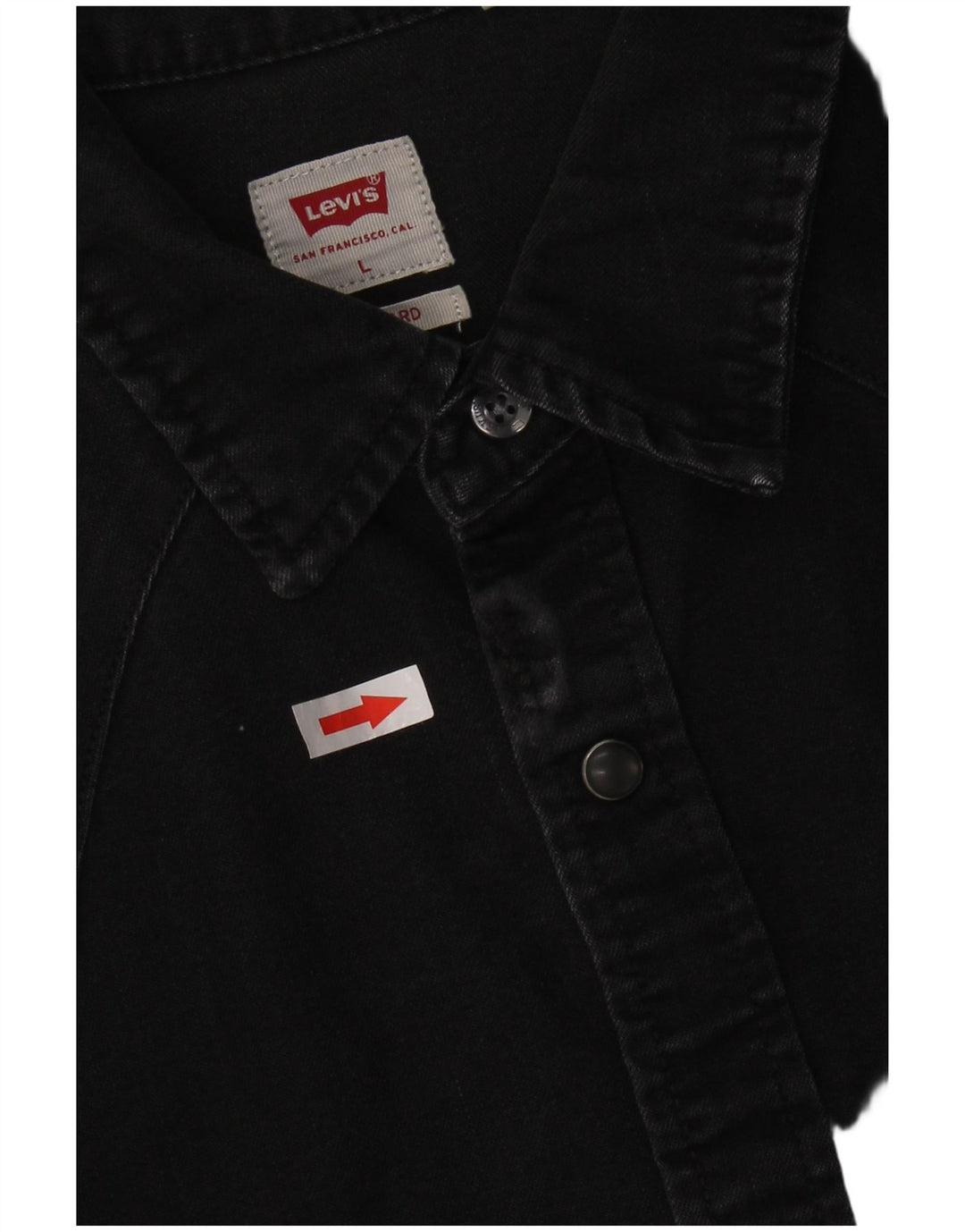 LEVI'S Herren Standard-Jeanshemd, groß, schwarze Baumwolle