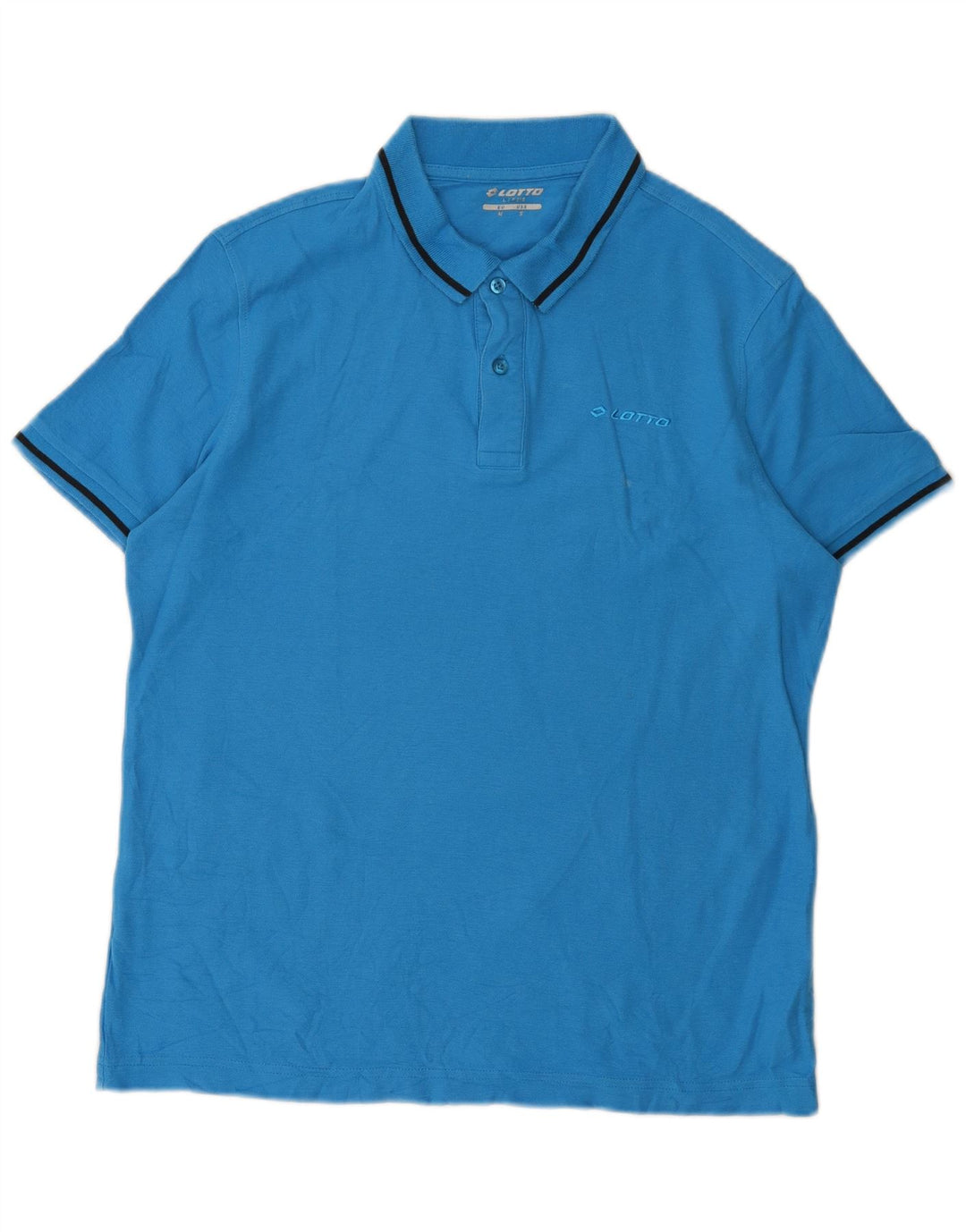 Lotto Herren-Poloshirt aus mittelblauer Baumwolle