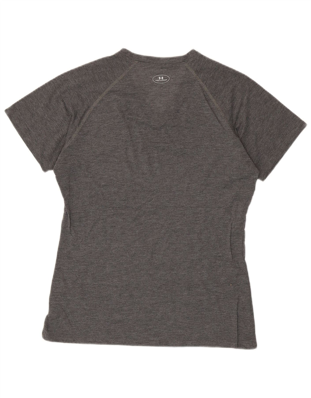 UNDER ARMOUR Damen T-Shirt Top UK 12 Mittelgraues Polyester